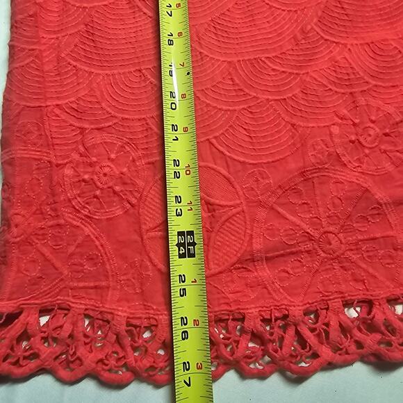 Chico's Promenade Embroidered Top in Hibiscus 3/4 Sleeve Size 3 - XL - 16 - Picture 10 of 11